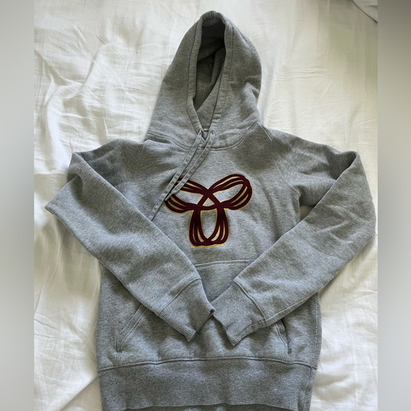 TNA grey hooded sweatshirt with burgundy logo - Picture 1 of 7